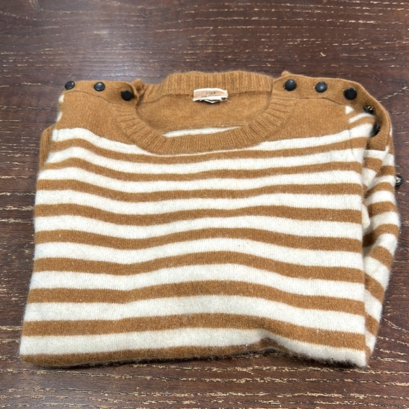 JCREW 100% CASHMERE Fall striped sweater size XS - Picture 5 of 6